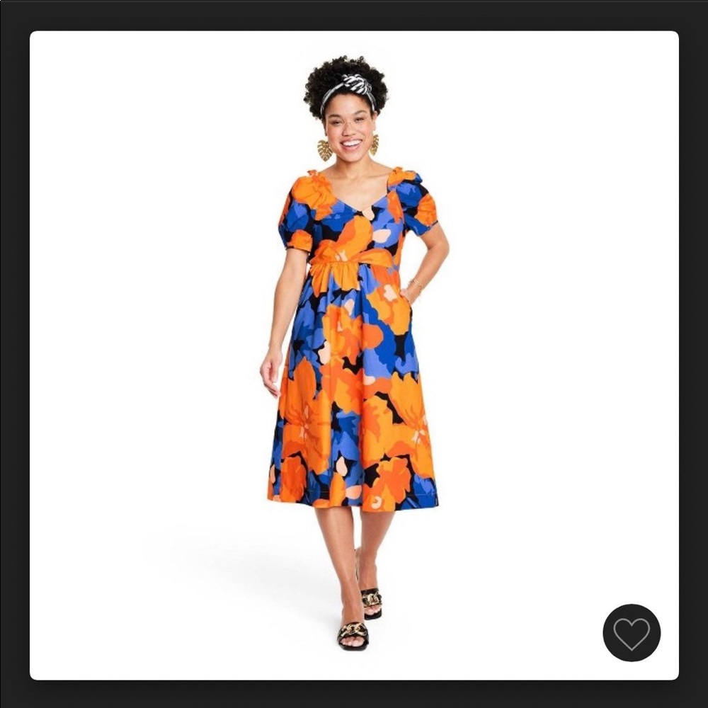 NWT - Tabitha Brown for Target puff sleeve tie back dress - size 6